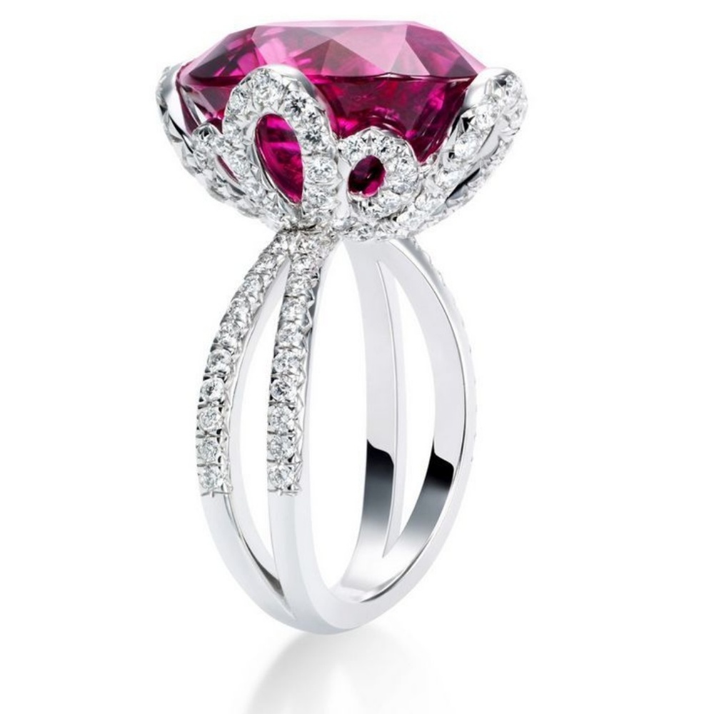 Rose Solitaire White Gold Filled CZ Luxury Ring